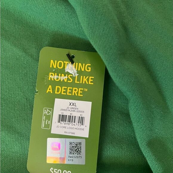 John Deere Core Graphic Logo Hoodie Green- Size XXL - Picture 4 of 8